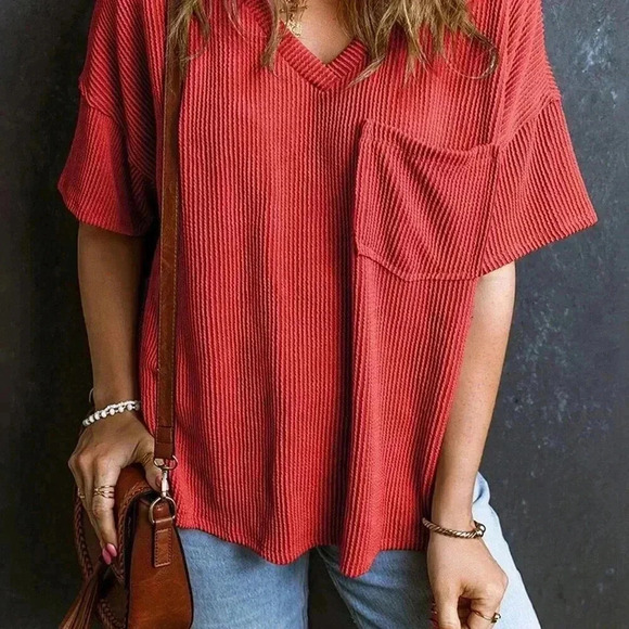 Redwood Casual Women's Twisted Threaded Short-Sleeved T-Shirt - Picture 4 of 6